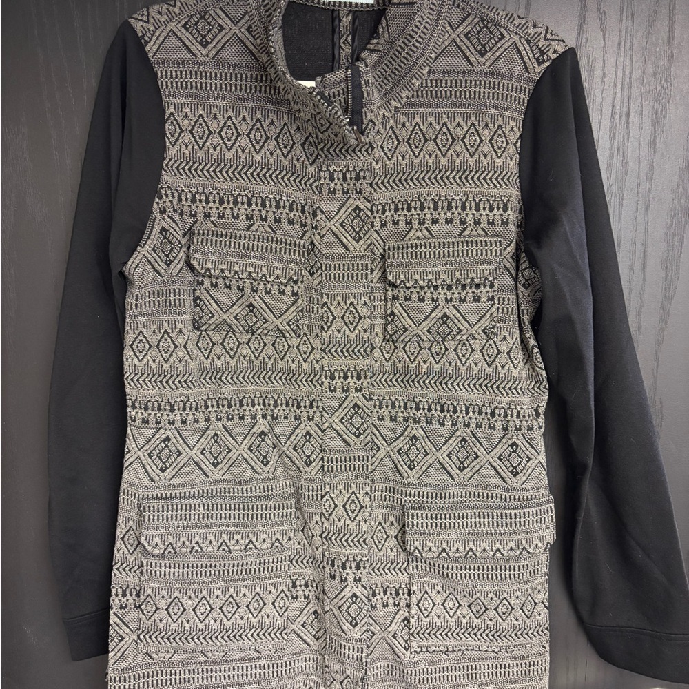 Maurices Black and Tan zip up light jacket